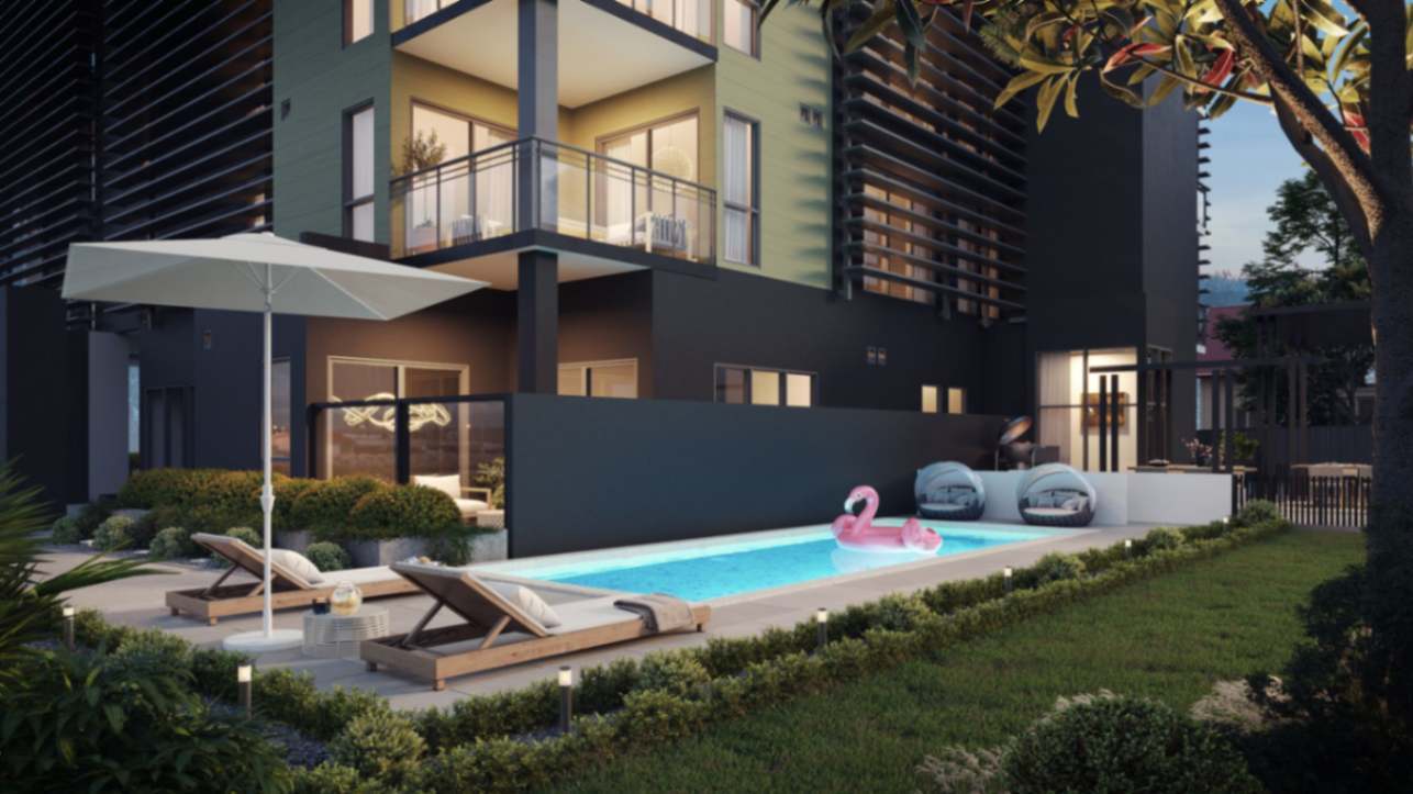 Chermside Apartments, QLD swimming pool view