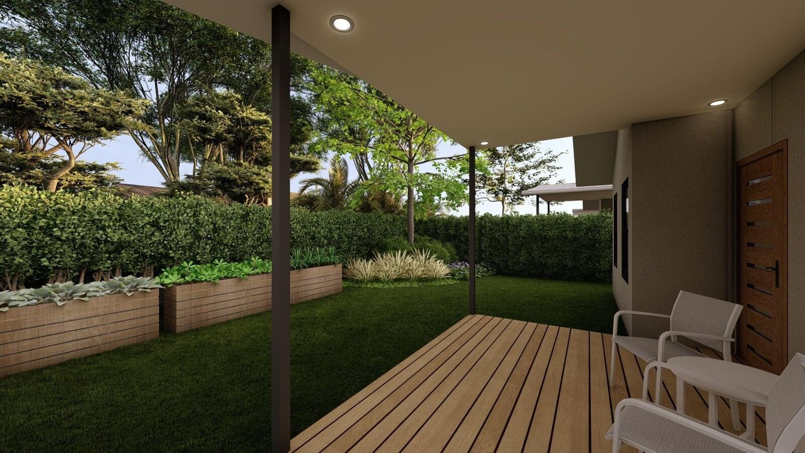 Ooralea Villa Backyard Patio View Queensland